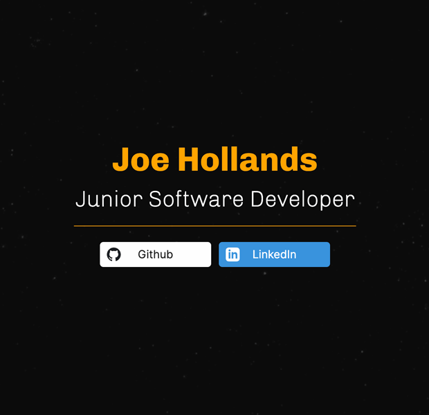 Screenshot of the landing area of this website.